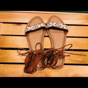 OLD NAVY Beaded Leather Sandal